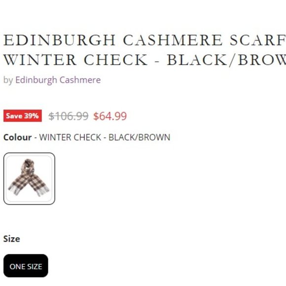 NWT Edinburg Cashmere 100% Cashmere Tartan Unisex Scarf in Winter Check - Picture 11 of 15